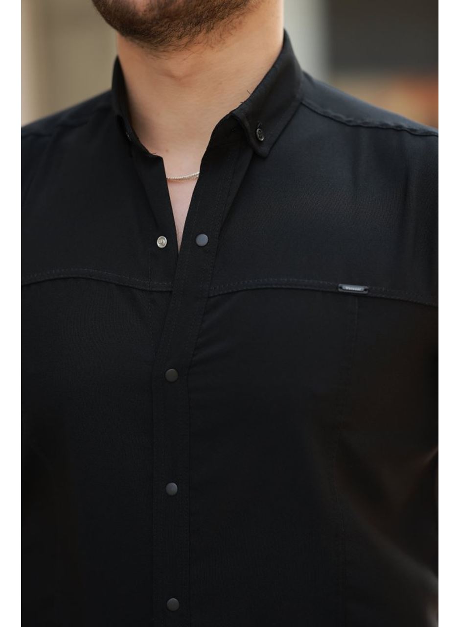 Erkek çıtçıt Düğmeli Kısa Kollu Gömlek