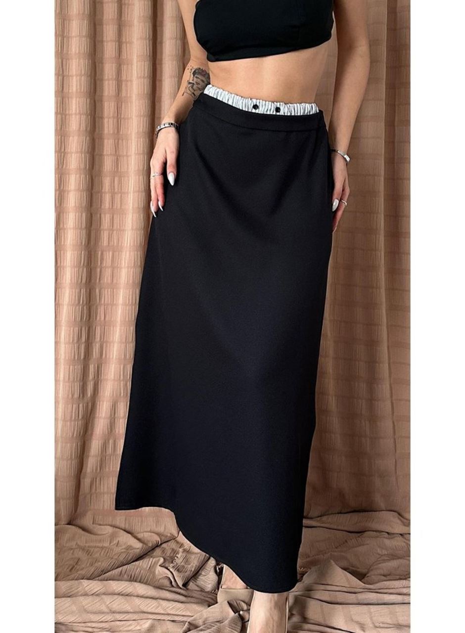 Siyah Beli Lastikli Etek