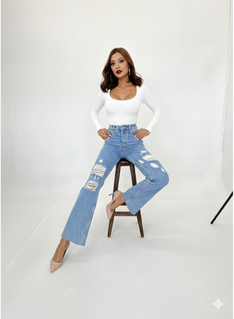 5747 KOT PANTOLON-MAVİ