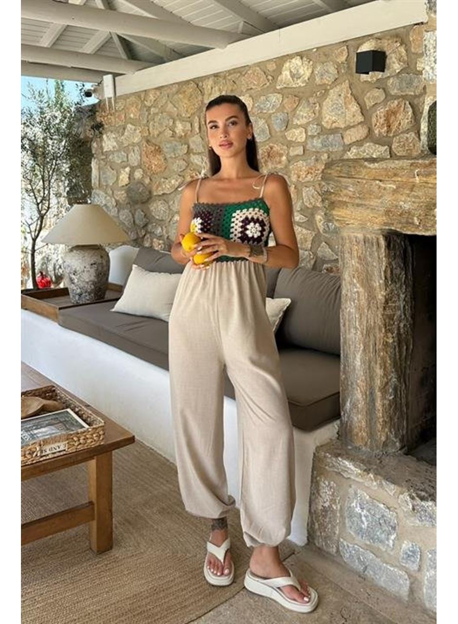 Jasmin Süzüneli Keten Tulum 1280-08