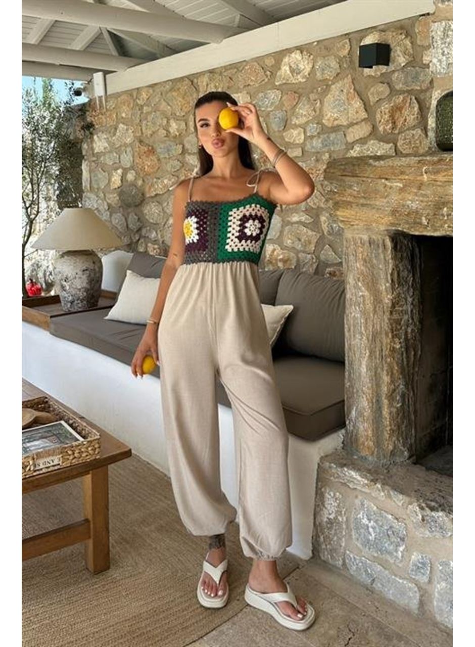 Jasmin Süzüneli Keten Tulum 1280-08