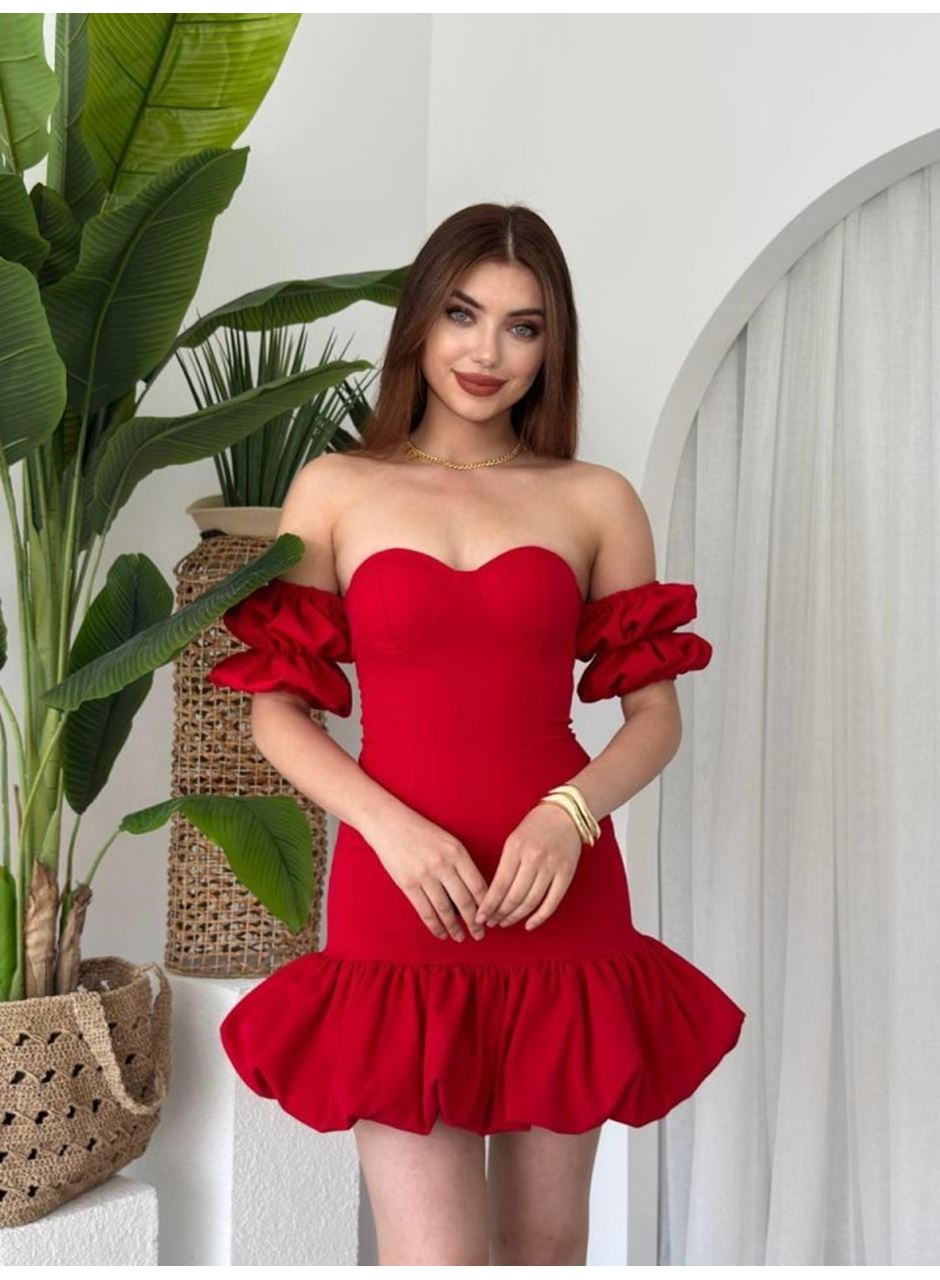 Peyda Straplez Elbise