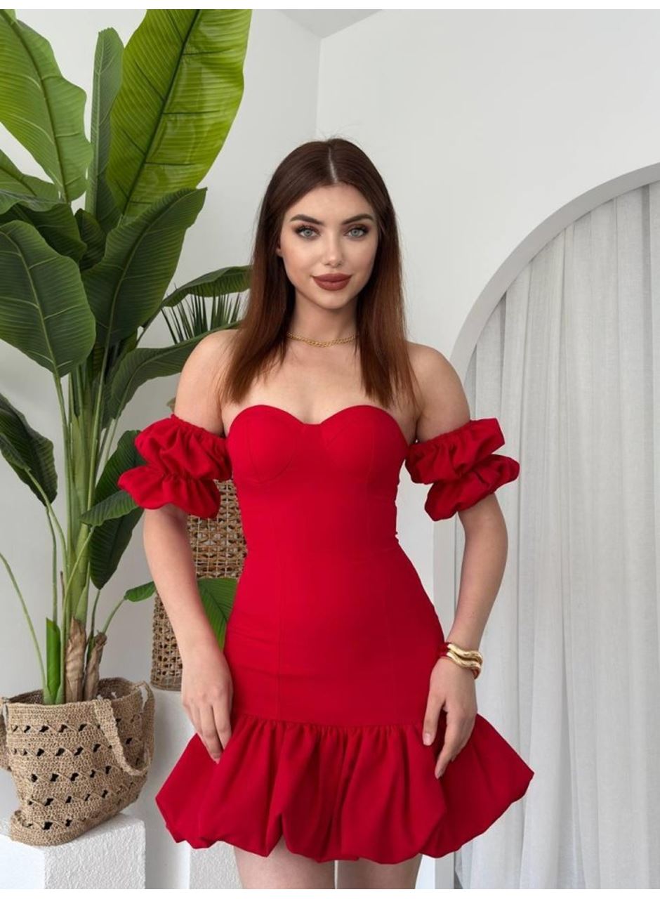 Peyda Straplez Elbise