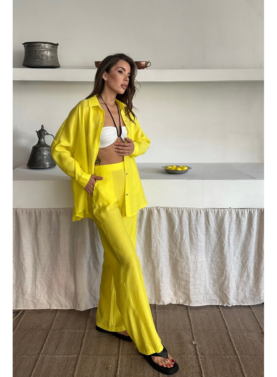 GÖMLEK - PANTOLON TAKIM - Sarı