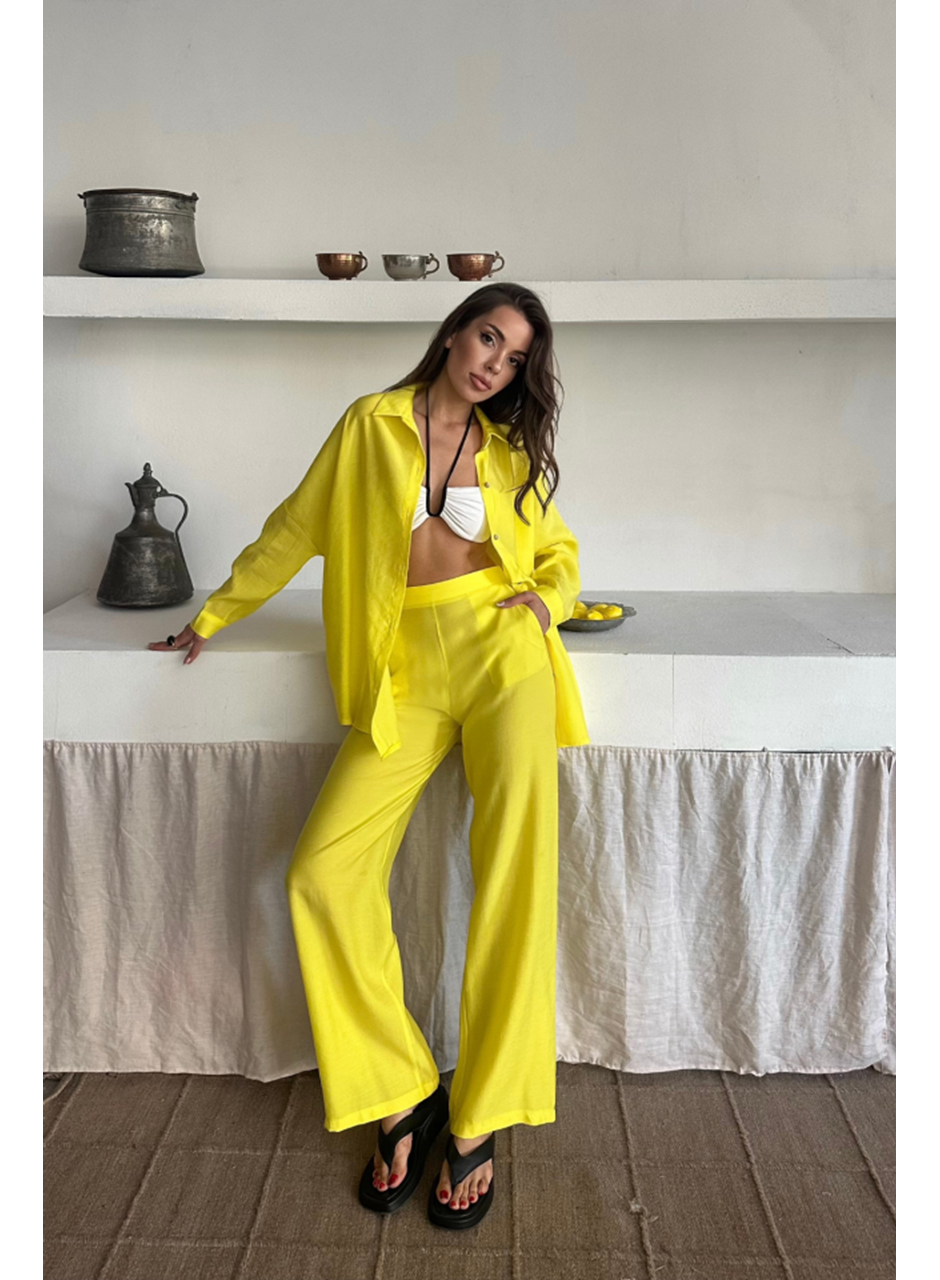 GÖMLEK - PANTOLON TAKIM - Sarı