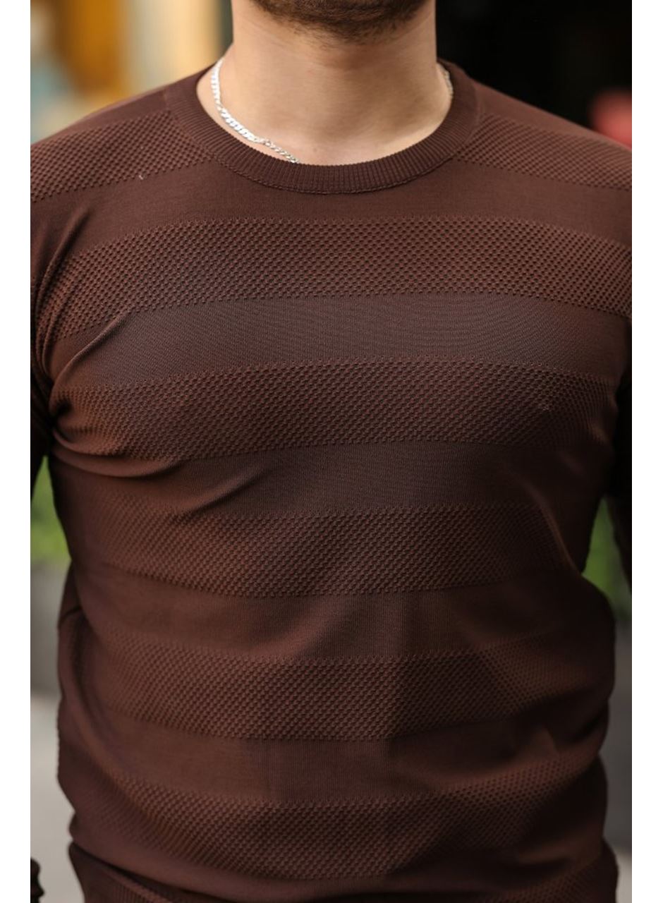 Erkek Bisiklet Yaka Uzun Kollu Triko