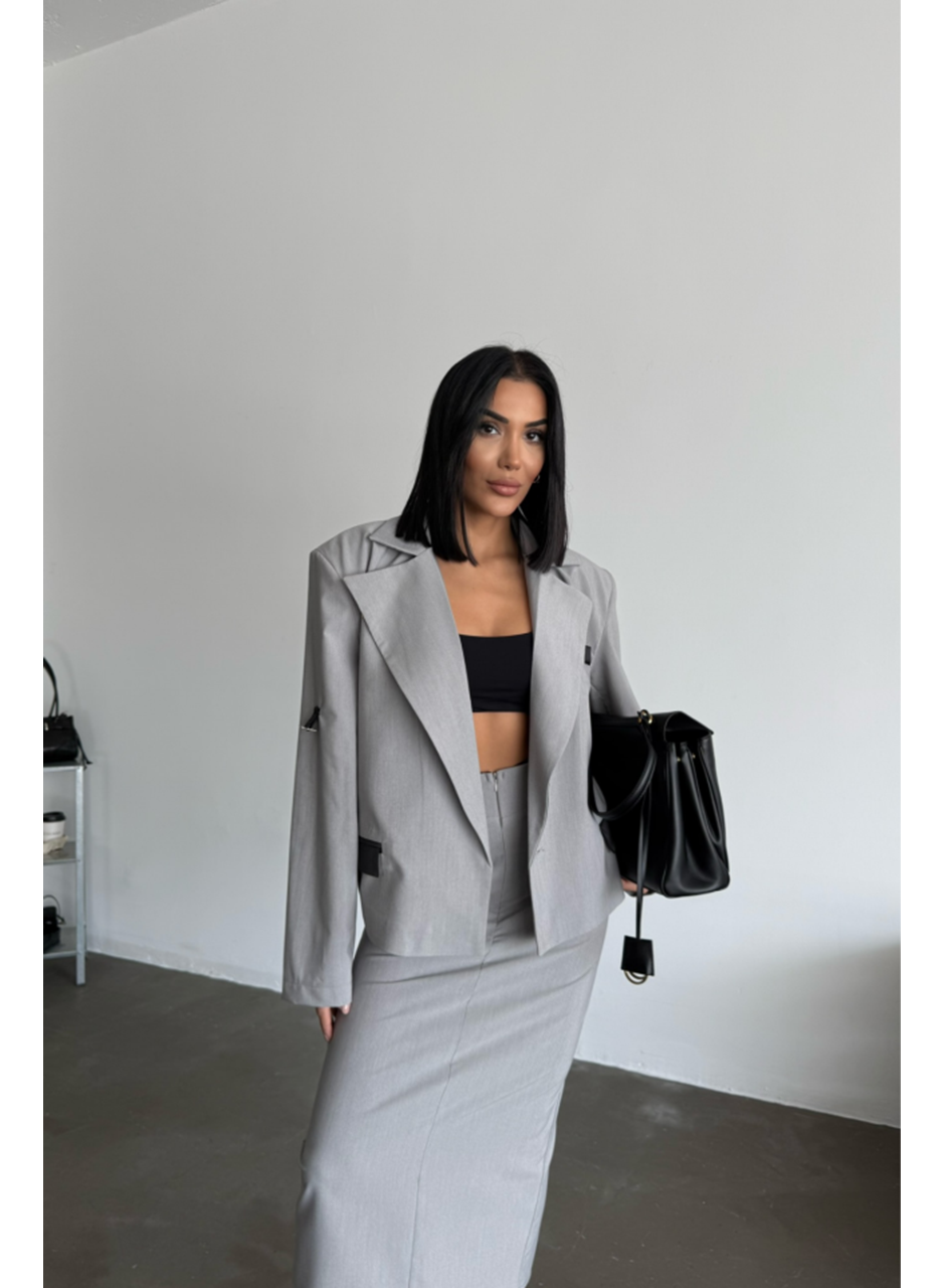 CROP CEKET - ETEK TAKIM - Gri