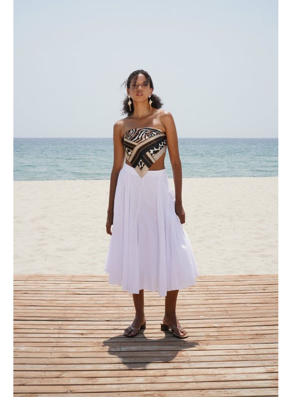 Dikiş Detay Maxi Etek