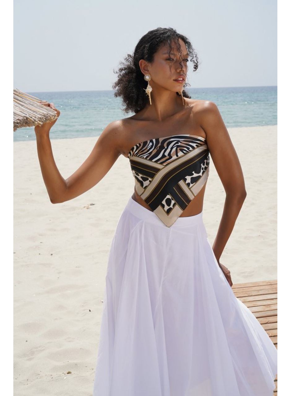 Dikiş Detay Maxi Etek