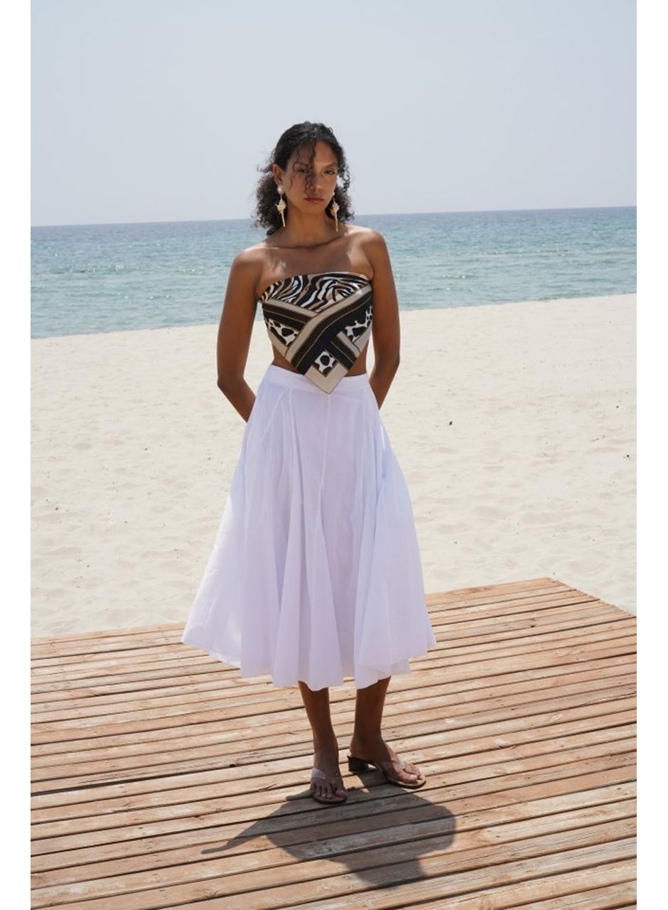 Dikiş Detay Maxi Etek