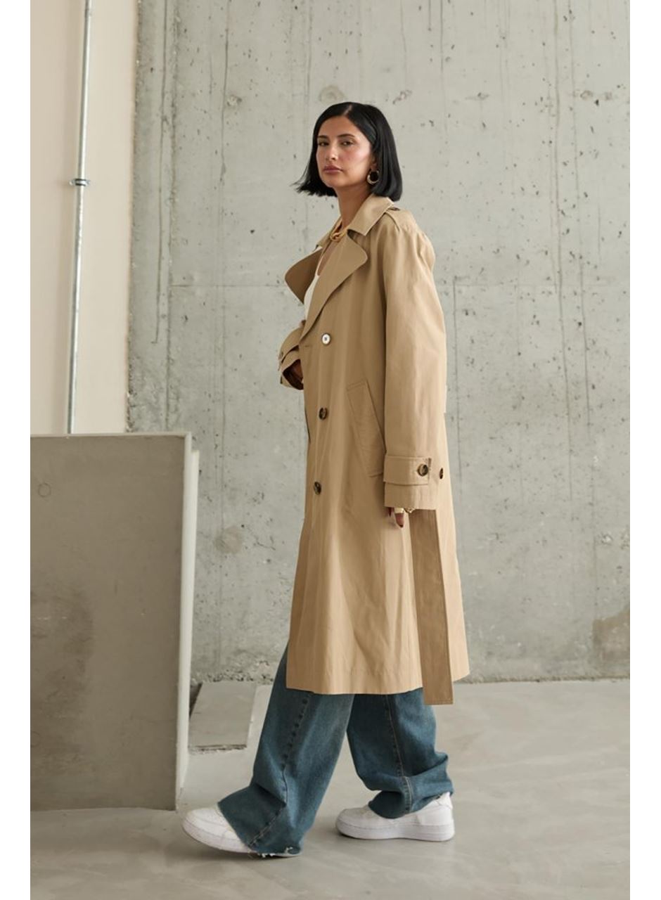 Camel Uzun Kemerli Trençkot