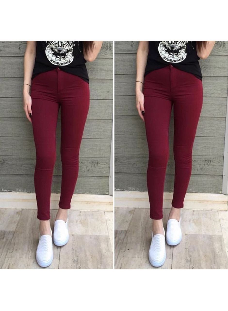 Gabardin Kumaş Yüksek Bel Pantolon 90cm Bel 38cm