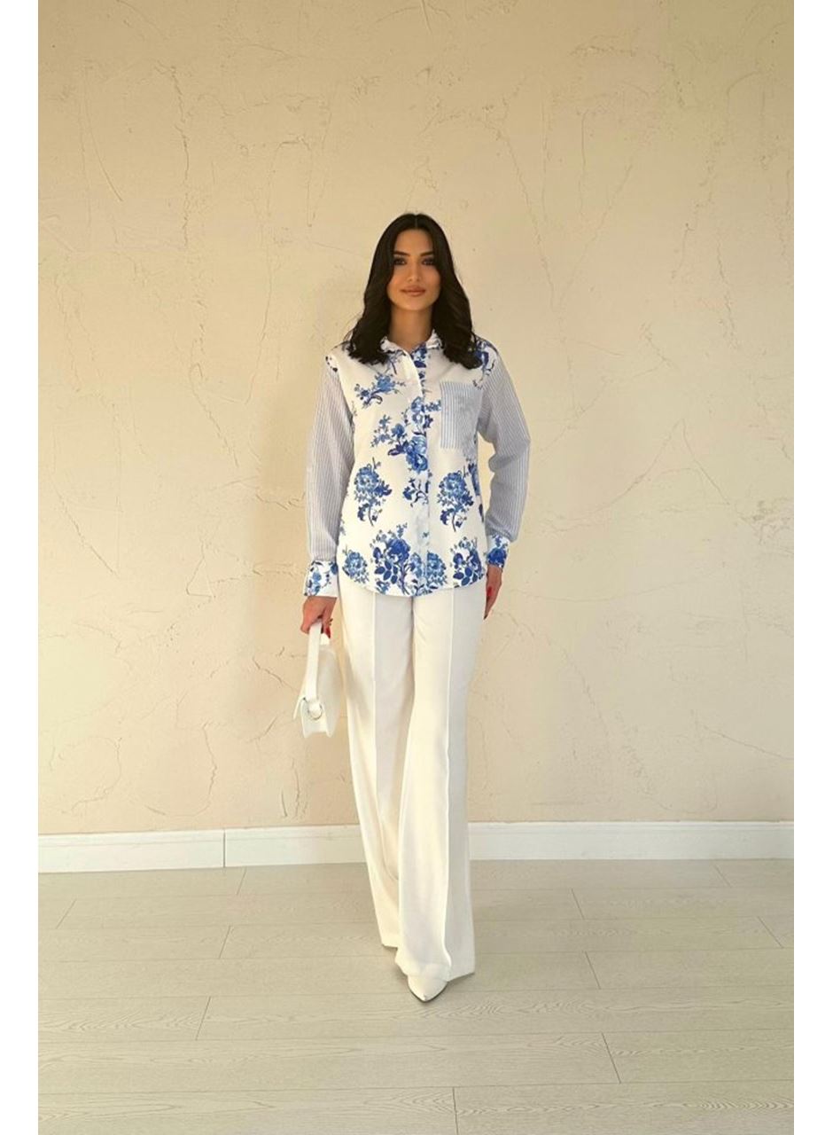 Mavi Garnili Gömlek