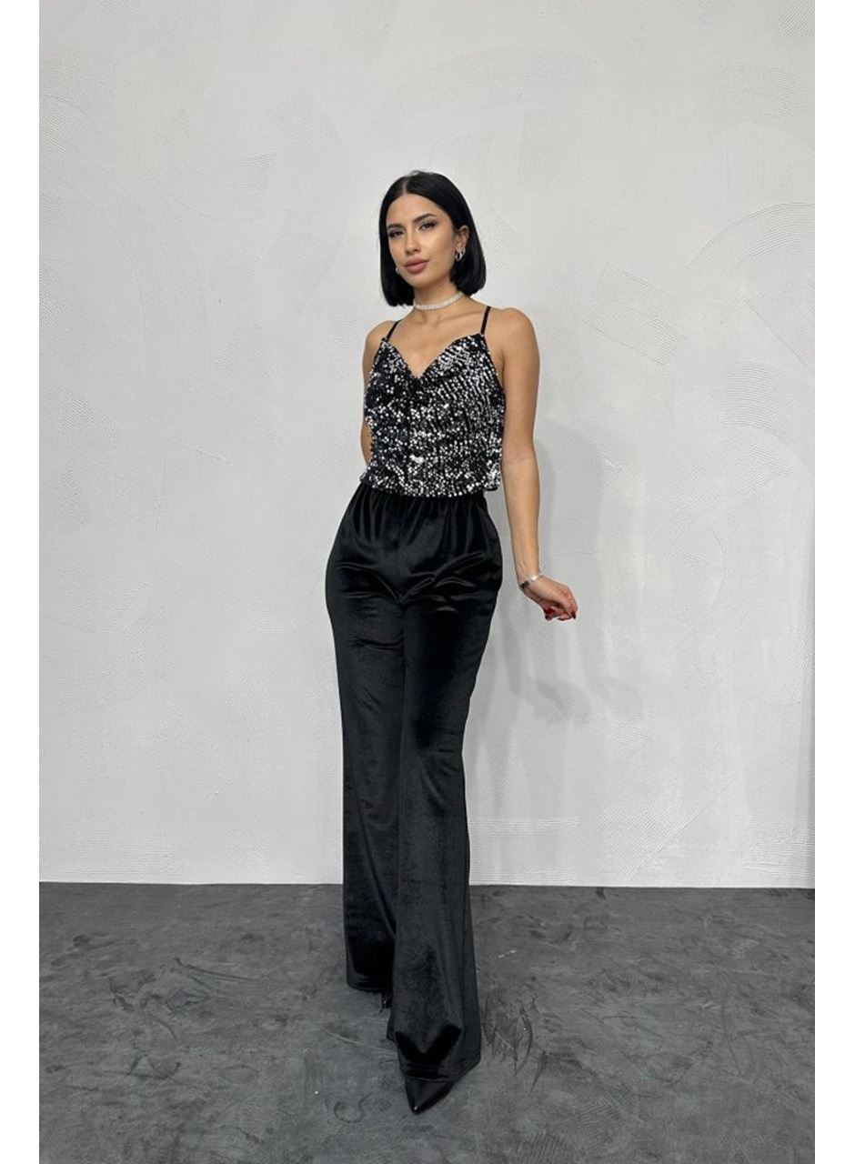 Gümüş Askılı Degaje Bluz