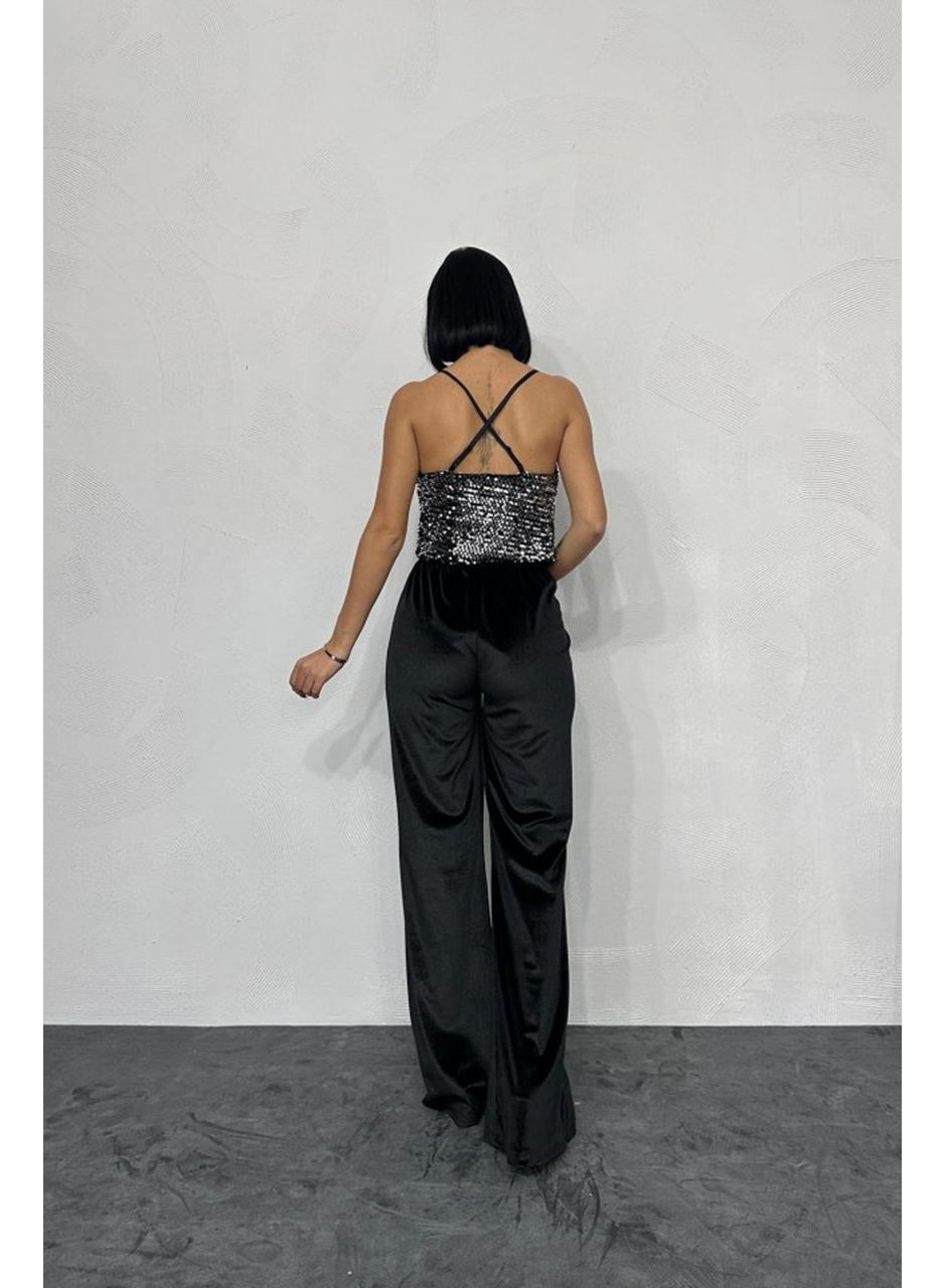 Gümüş Askılı Degaje Bluz