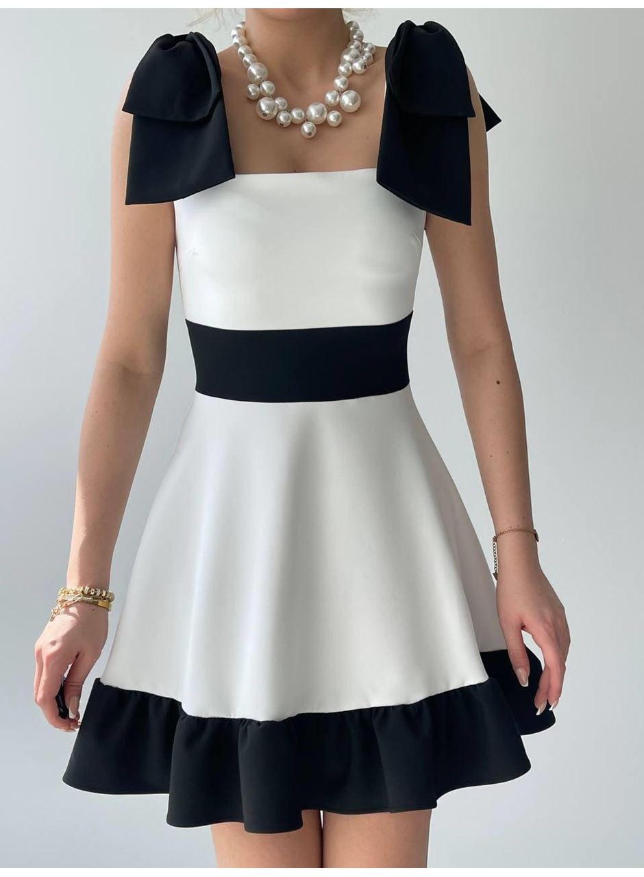 Miron Omuz Fiyonklu Elbise