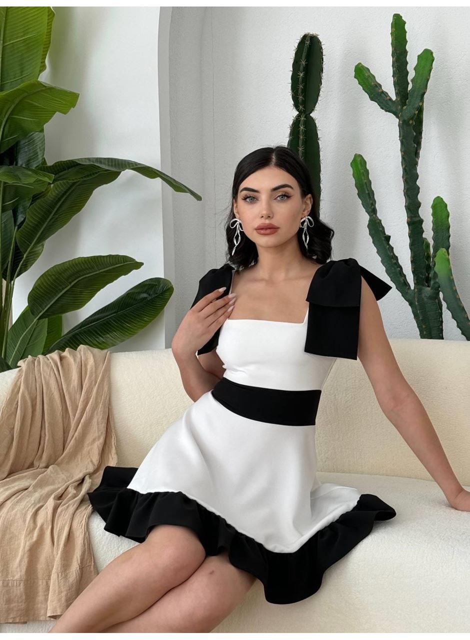 Miron Omuz Fiyonklu Elbise