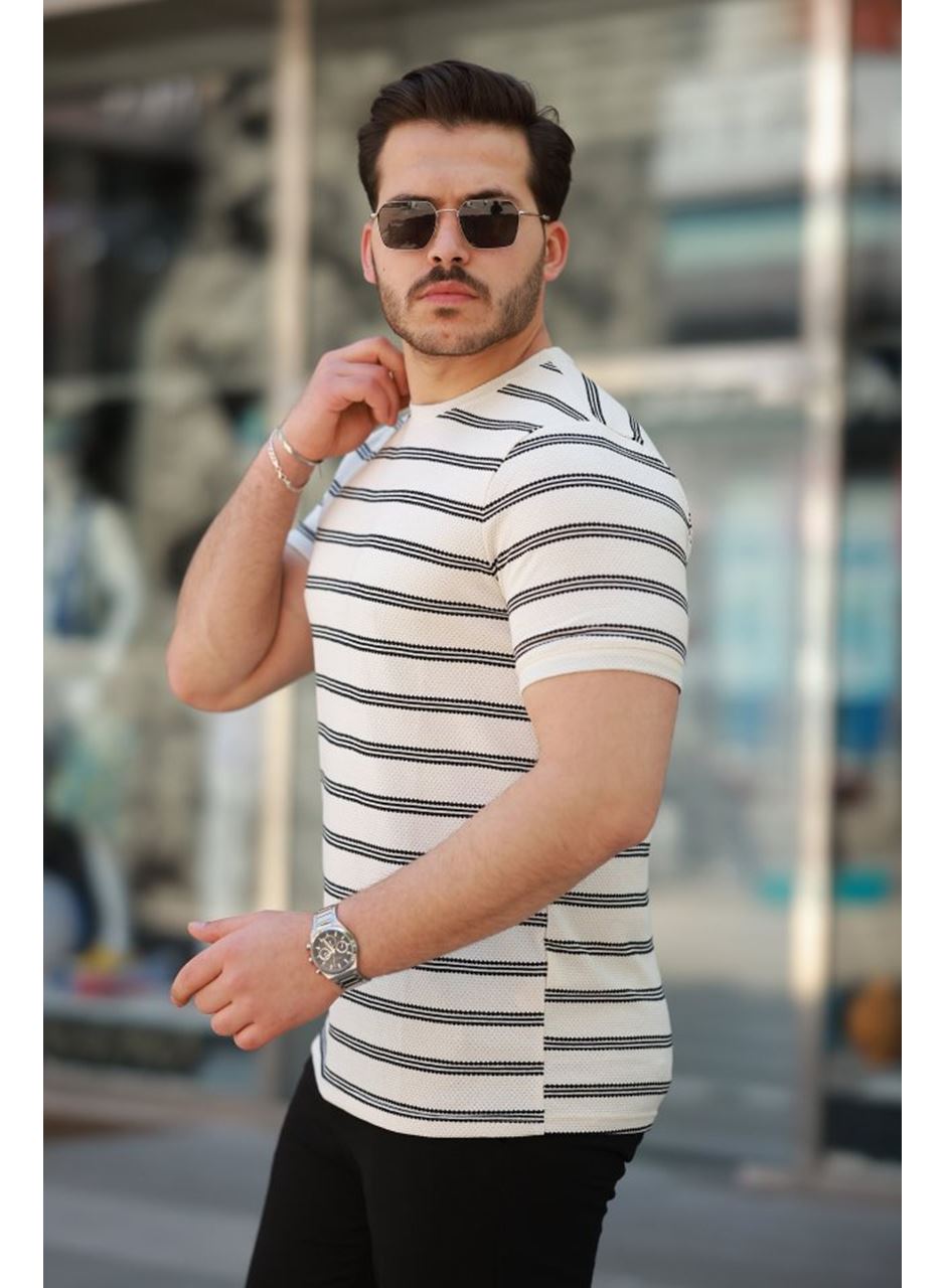 Erkek çizgili Kısa Kollu T-shirt