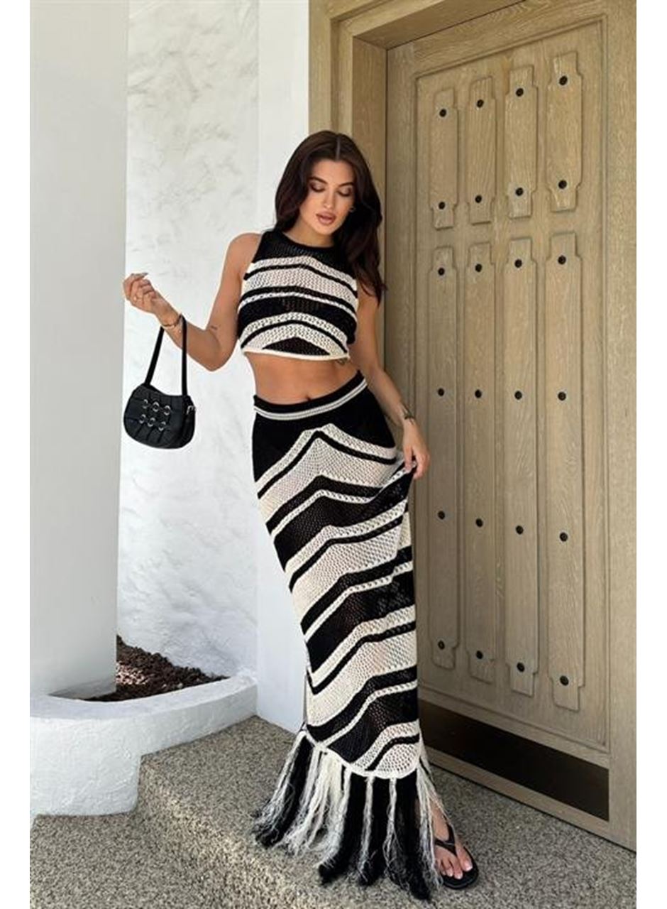 Lenny Püskül Detaylı Crop Takım 9863