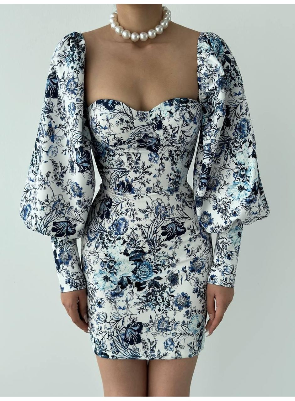 Arlon Balon Kollu Mini Elbise