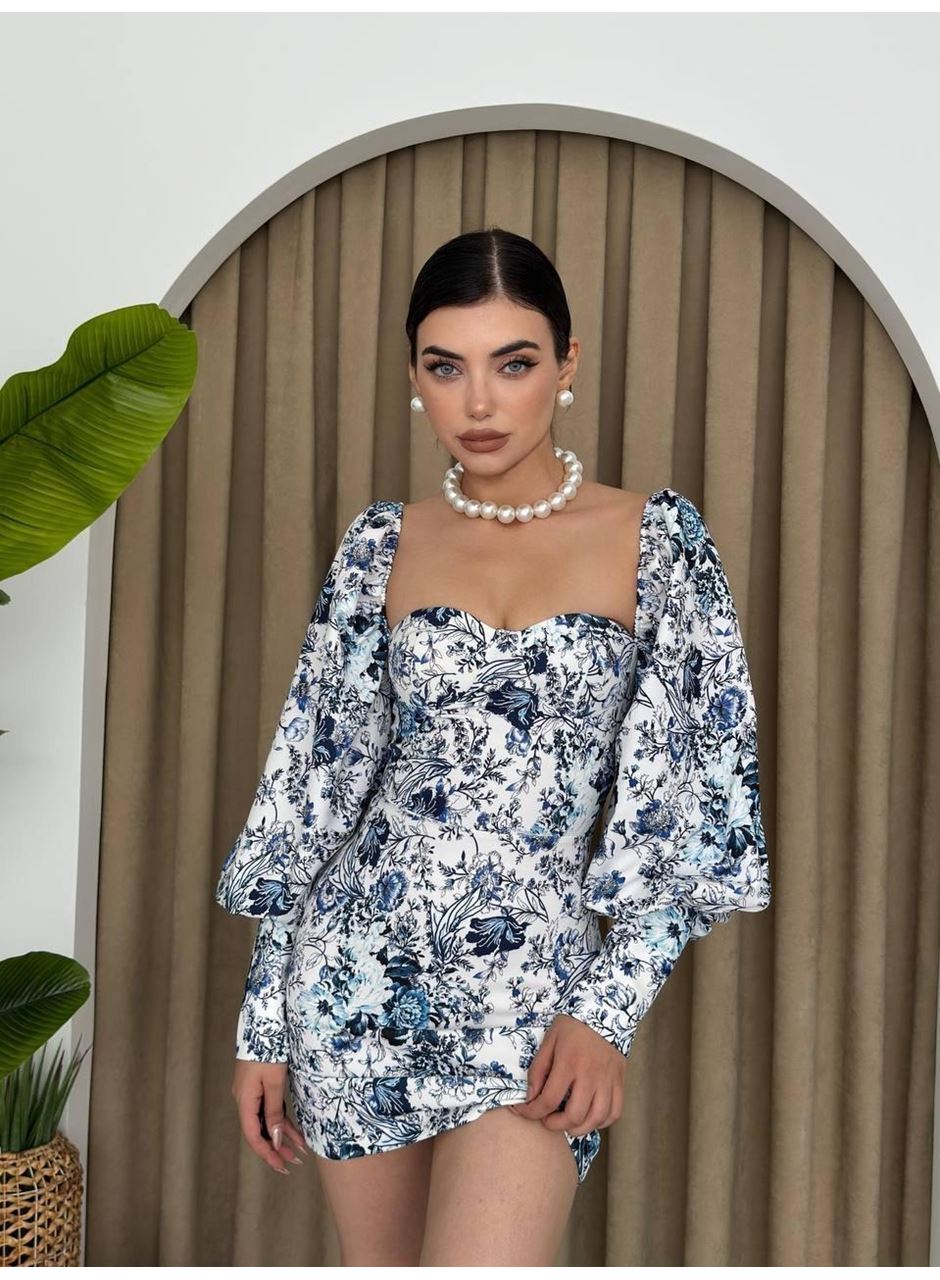 Arlon Balon Kollu Mini Elbise