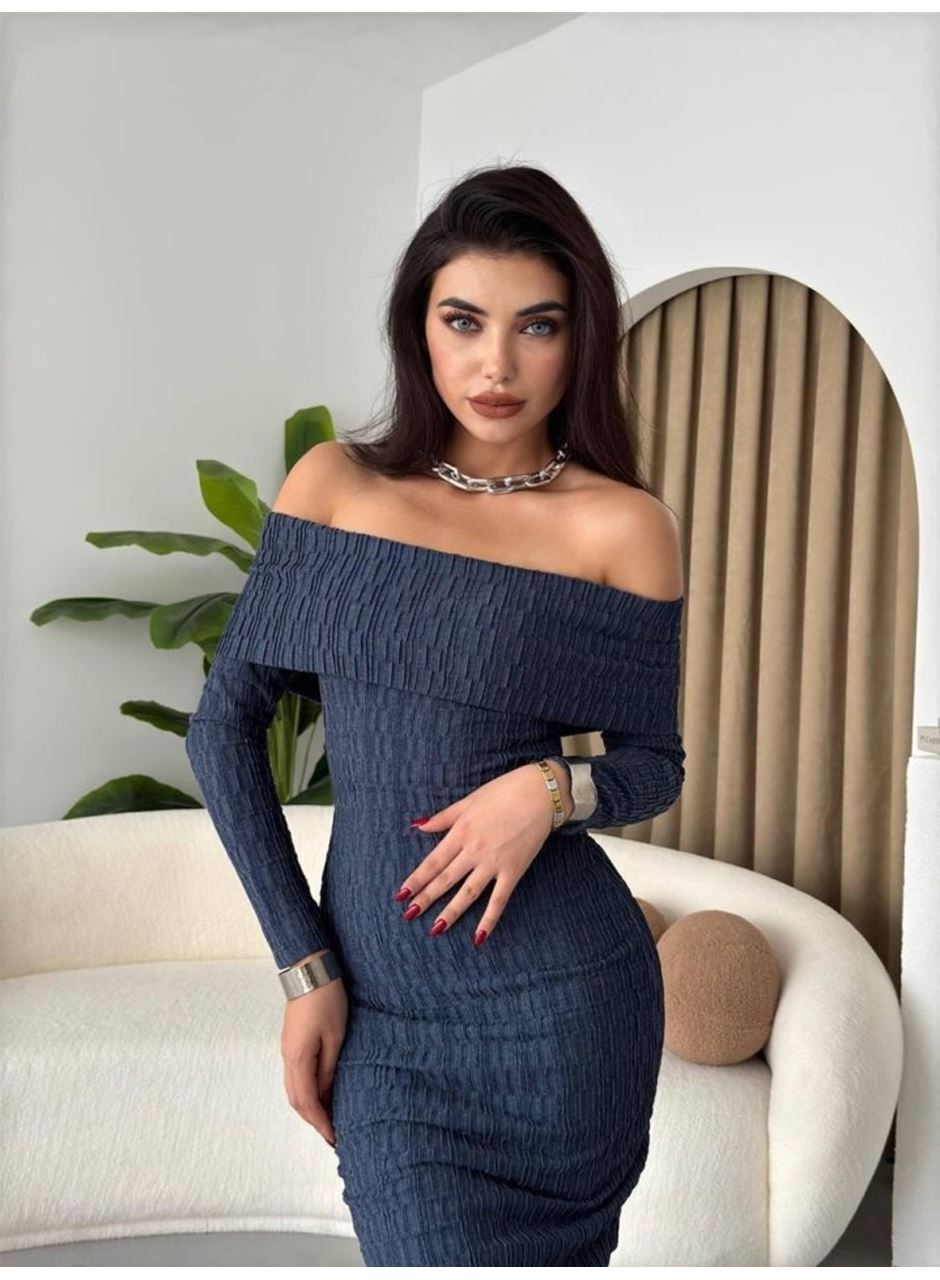 Ovieda Madonna Yaka Elbise