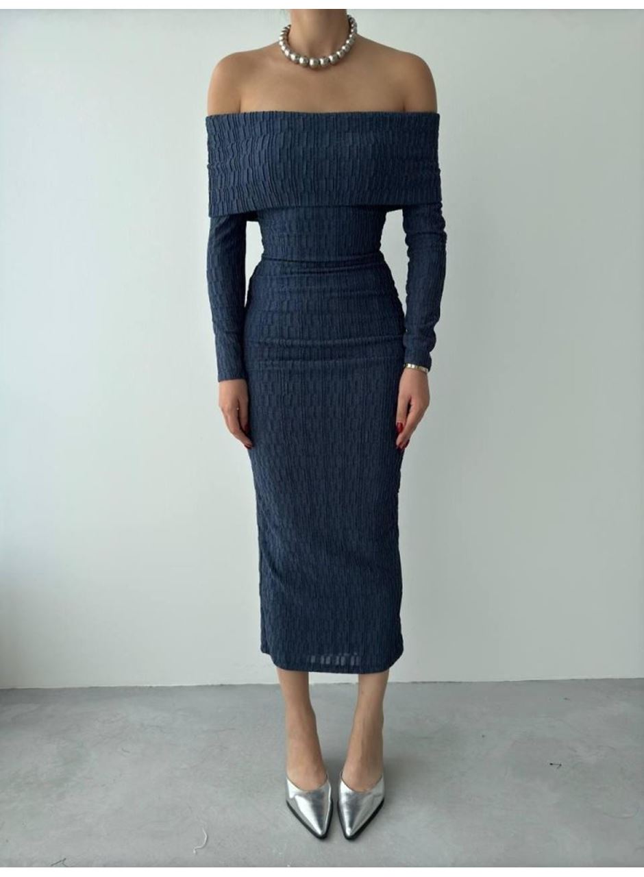 Ovieda Madonna Yaka Elbise