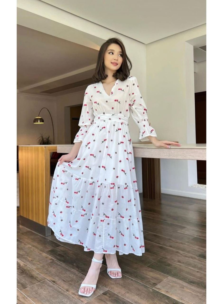 Kırmızı Gipeli Vual Elbise