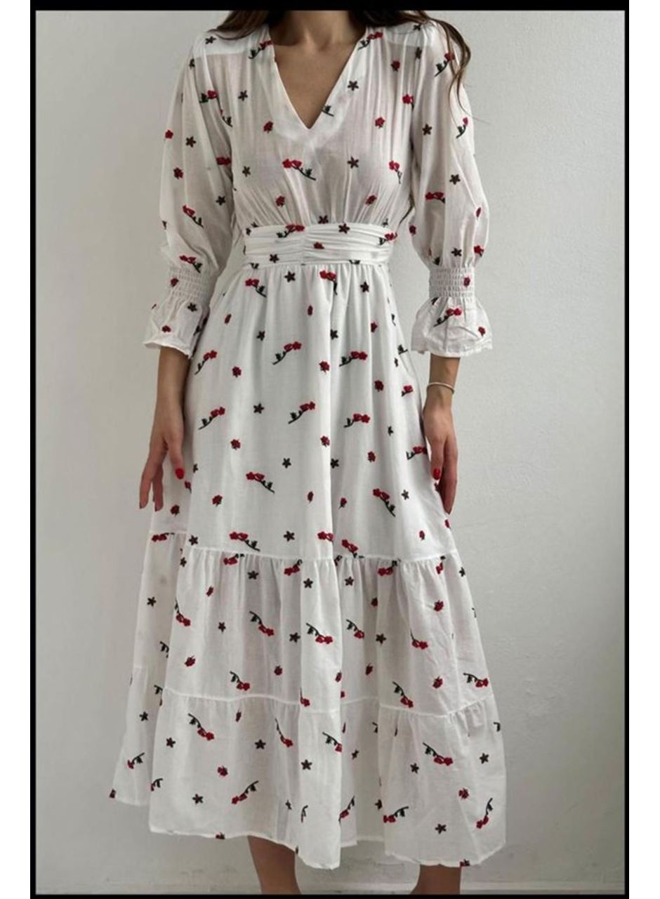 Kırmızı Gipeli Vual Elbise