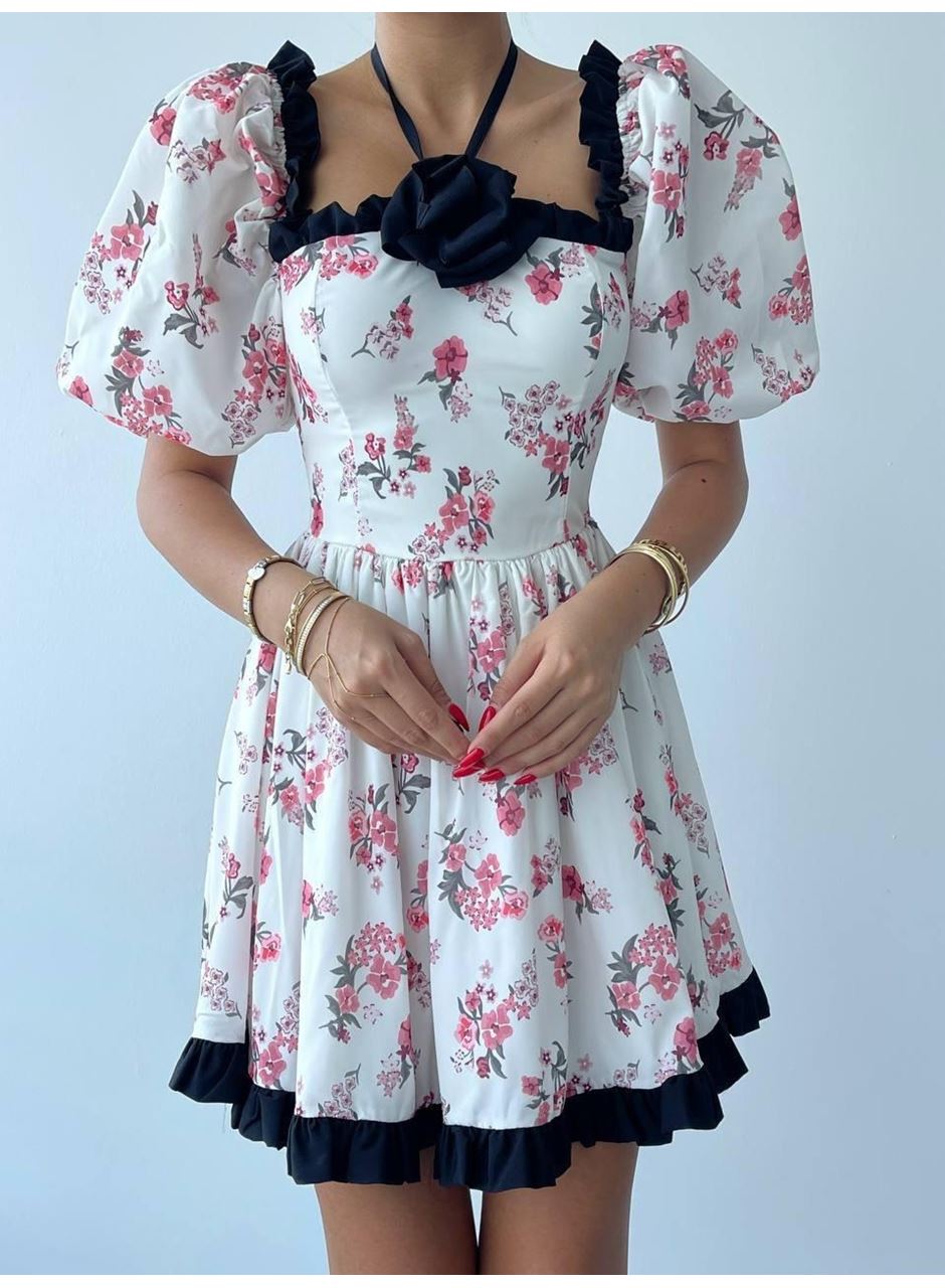 Wismar Gül Detay Elbise