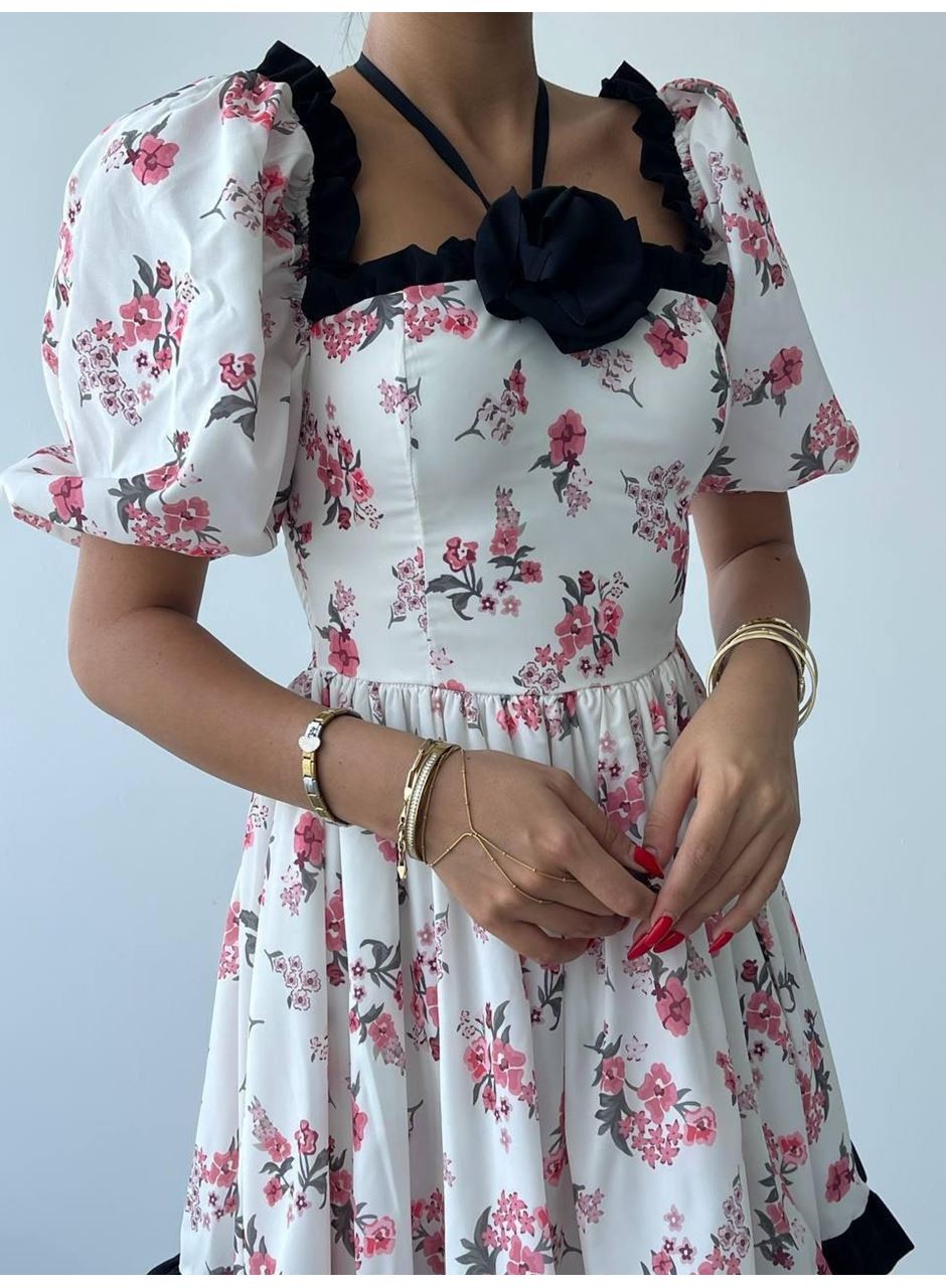 Wismar Gül Detay Elbise