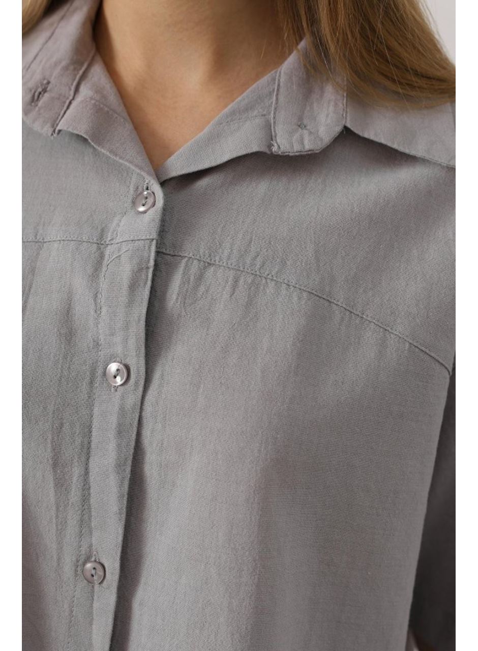 Yarım Kol Gömlek - Gri