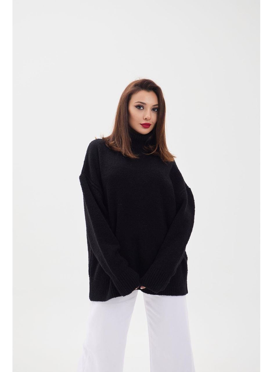 43151 TRİKO BALIKÇI SALAŞ KAZAK-SİYAH