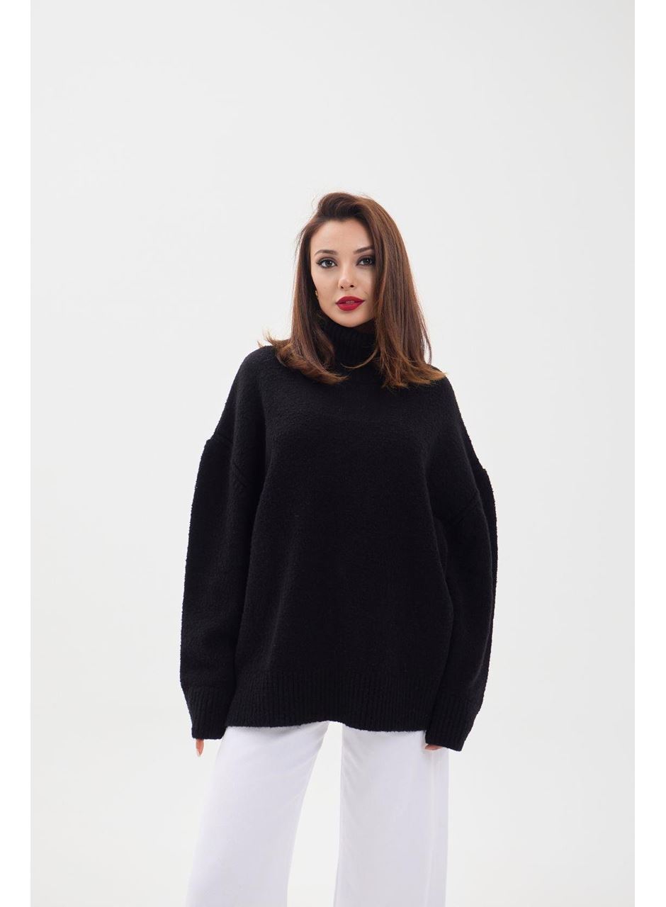 43151 TRİKO BALIKÇI SALAŞ KAZAK-SİYAH