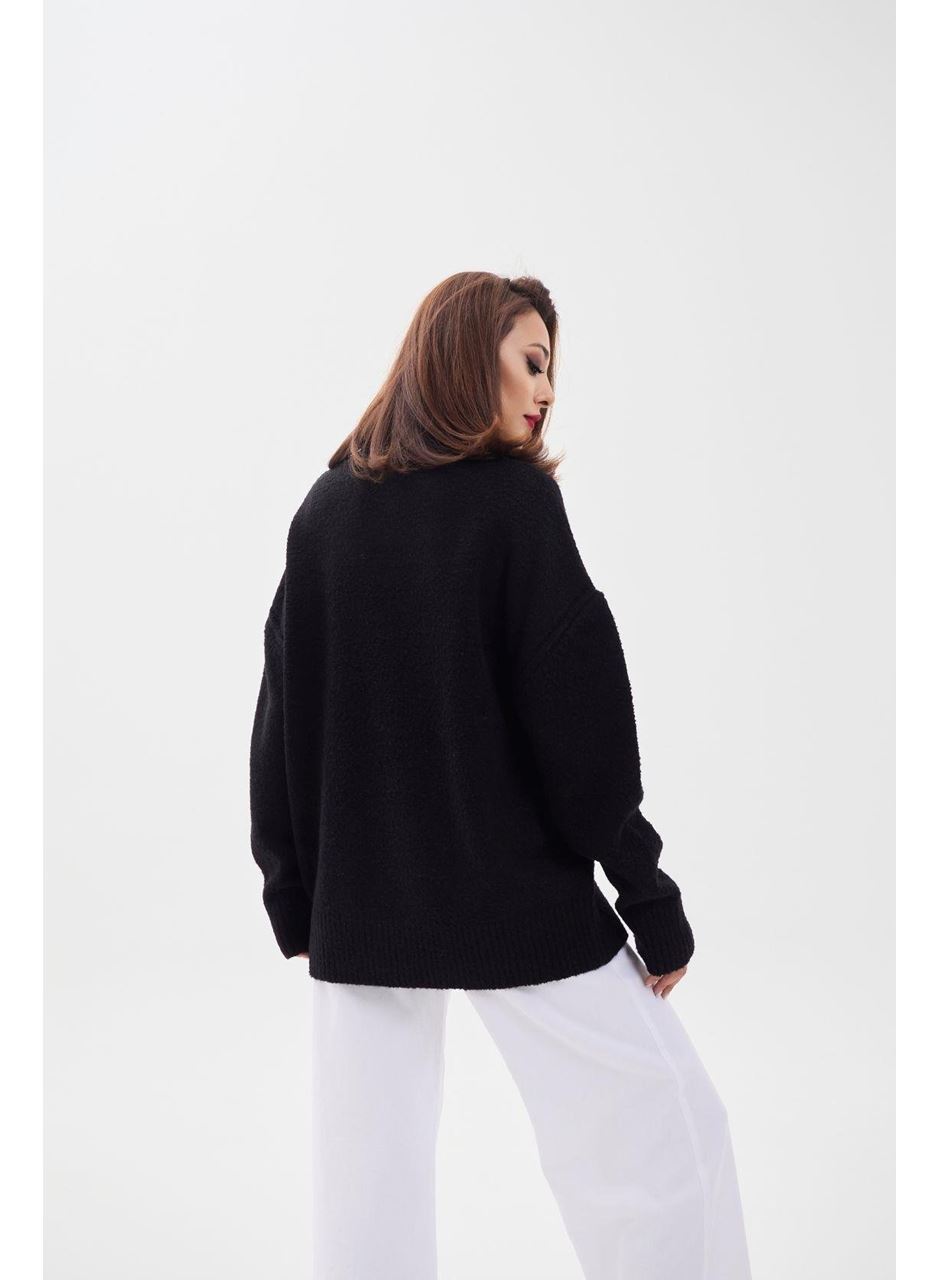 43151 TRİKO BALIKÇI SALAŞ KAZAK-SİYAH