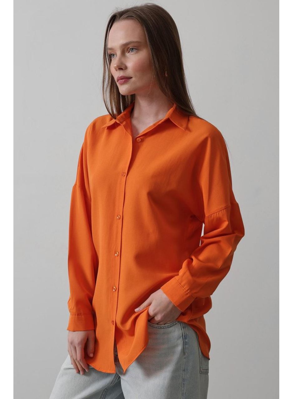 Uzun Kol Gömlek - Oranj