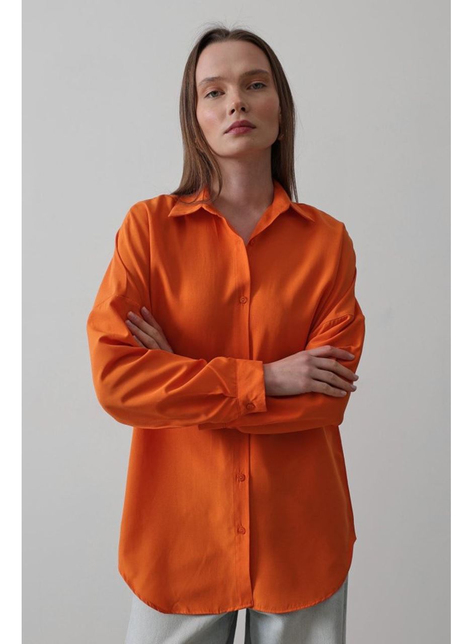 Uzun Kol Gömlek - Oranj