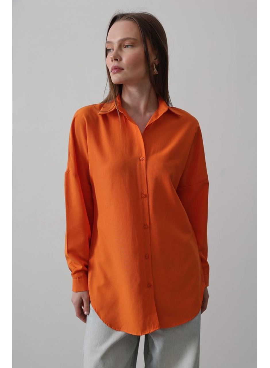 Uzun Kol Gömlek - Oranj