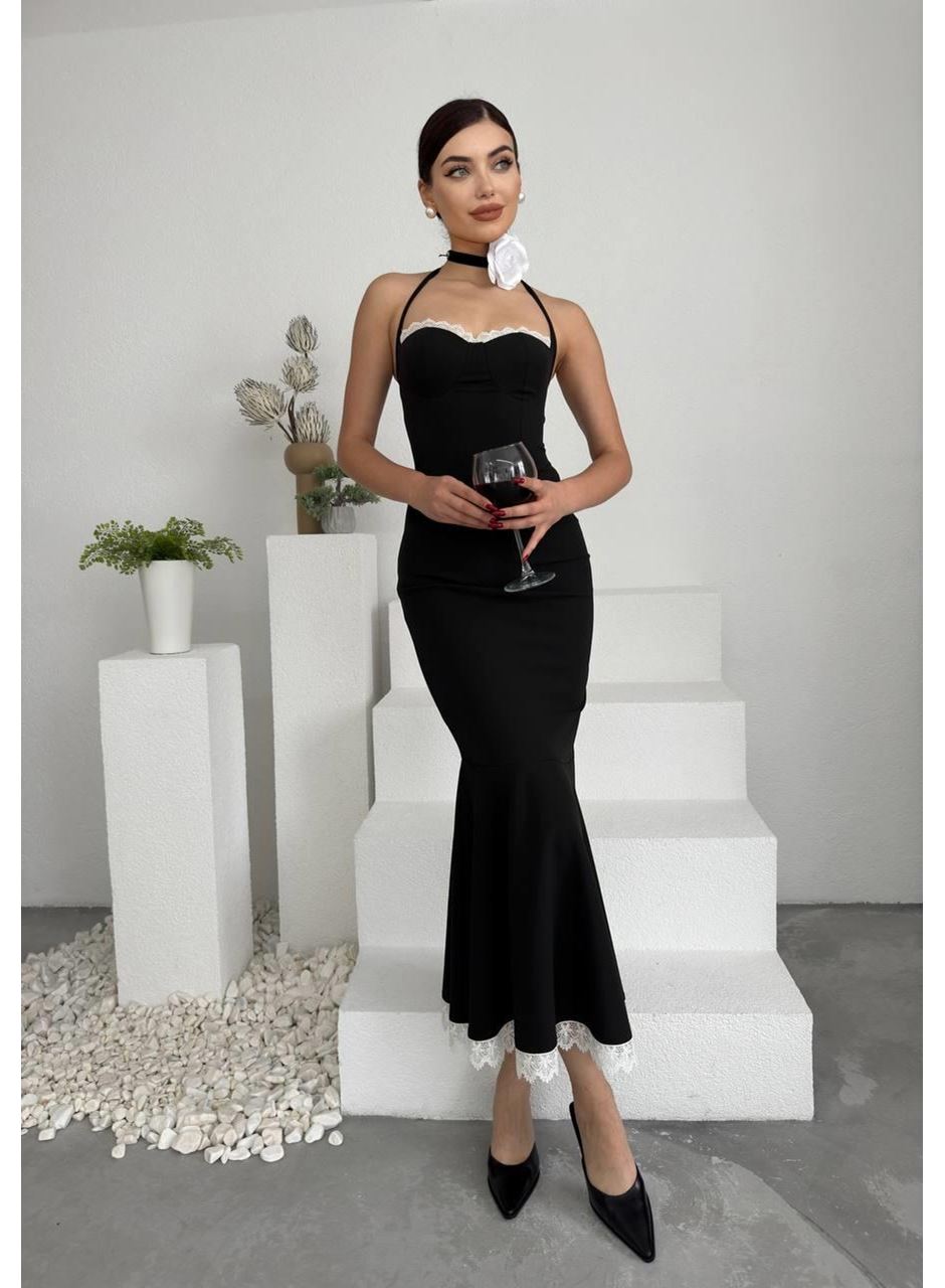 Monea Boyundan Bağlamalı Elbise