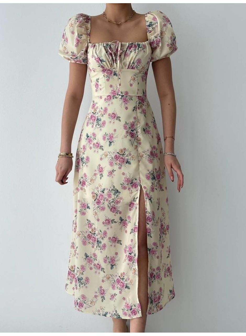 Zeze Balon Kol Elbise