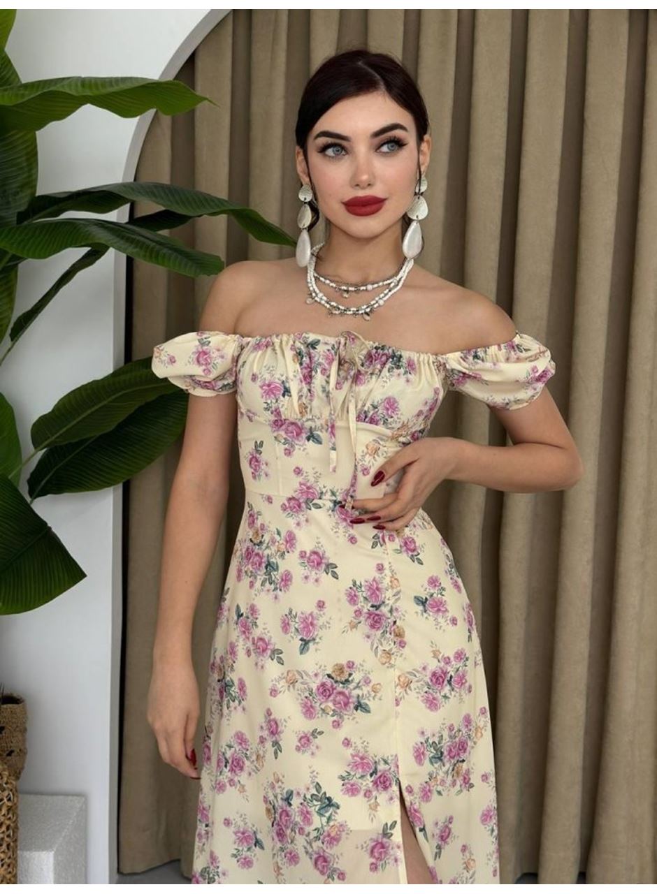 Zeze Balon Kol Elbise