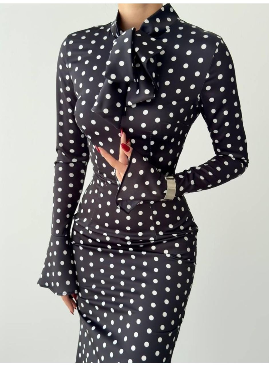 Potenza Puantiyeli Elbise