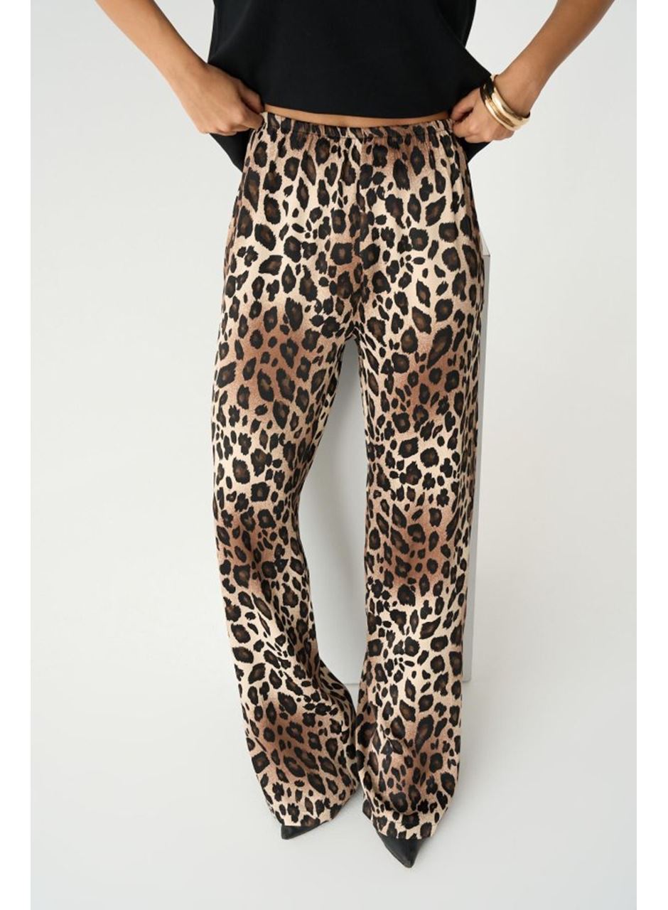 Lastikli Pantolon - Leopar