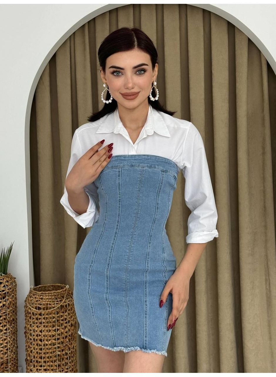 Vinna Straplez Kot Mini Elbise