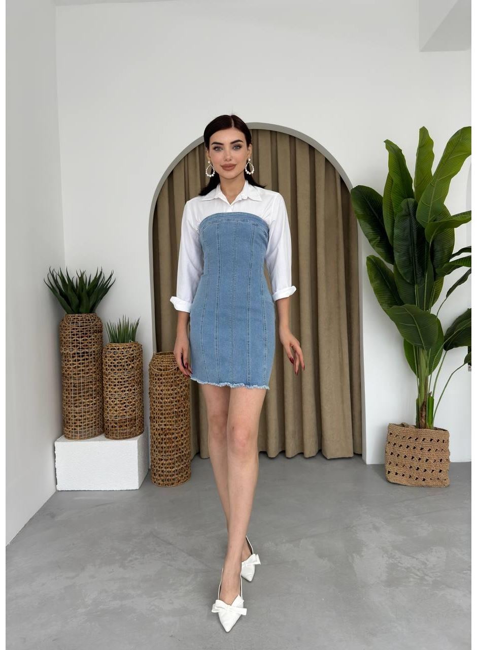 Vinna Straplez Kot Mini Elbise