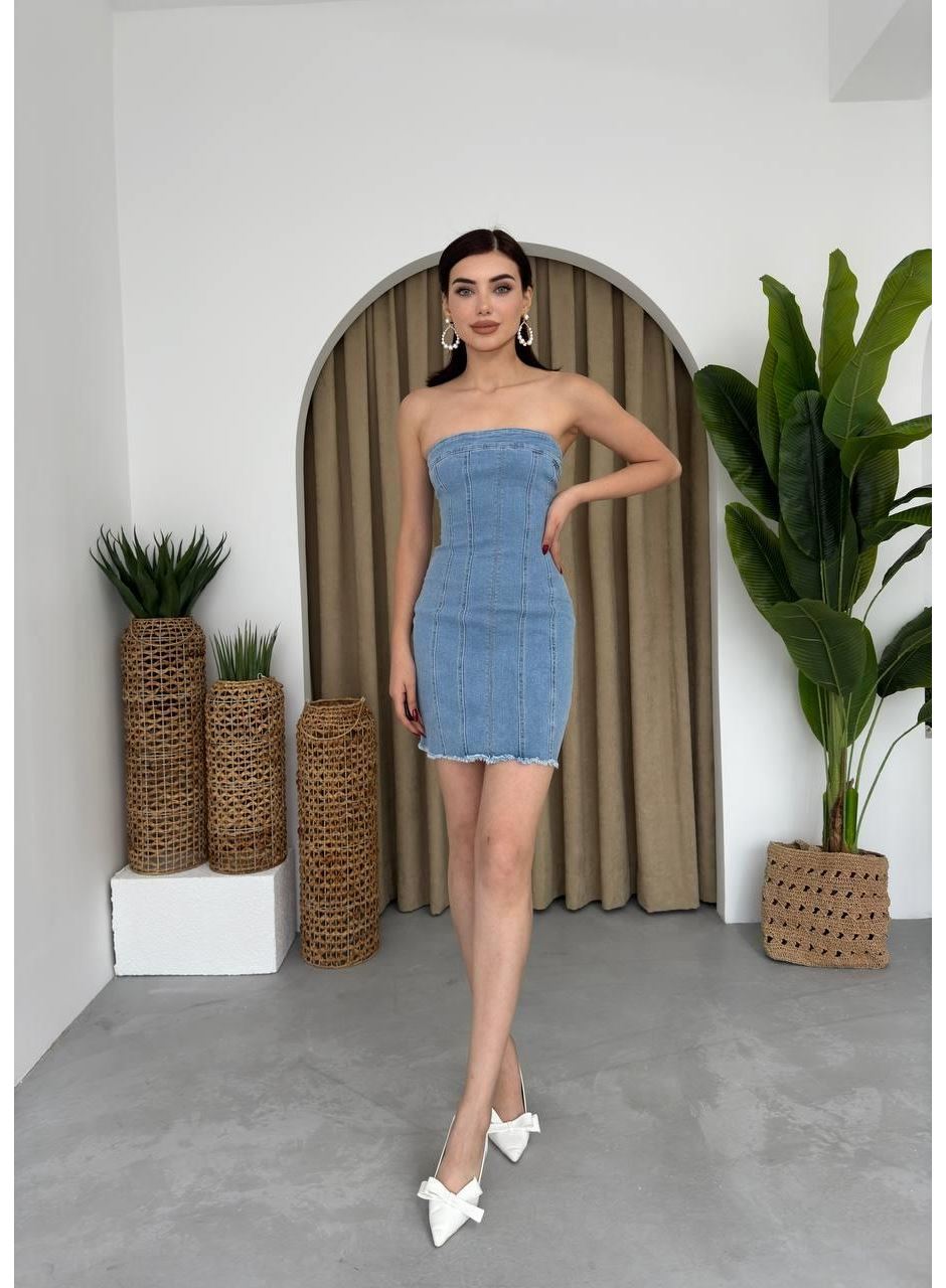 Vinna Straplez Kot Mini Elbise