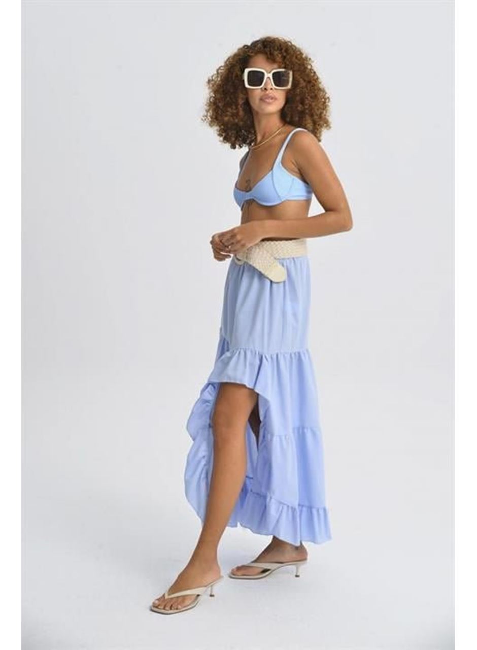 Audrey Fıfrlı Yırtmaç Detay Etek 4037