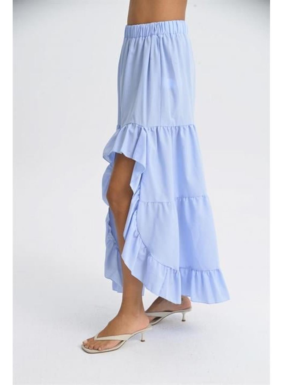 Audrey Fıfrlı Yırtmaç Detay Etek 4037