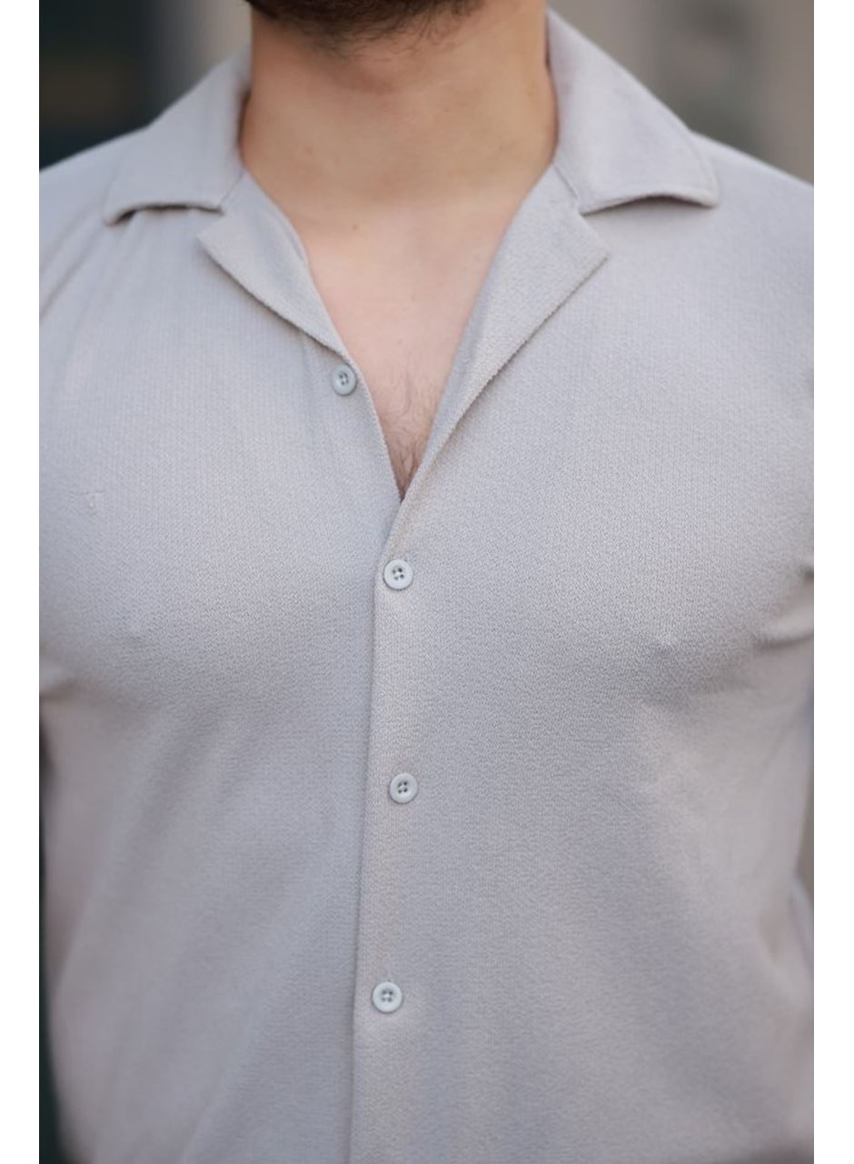 Erkek Kısa Kollu örme Kumaş Pamuklu Gömlek