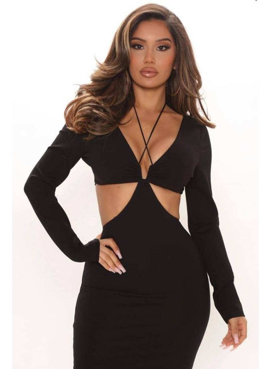 Kadın Full Dekolte Detay Fırsat ürün Seksi Elbise